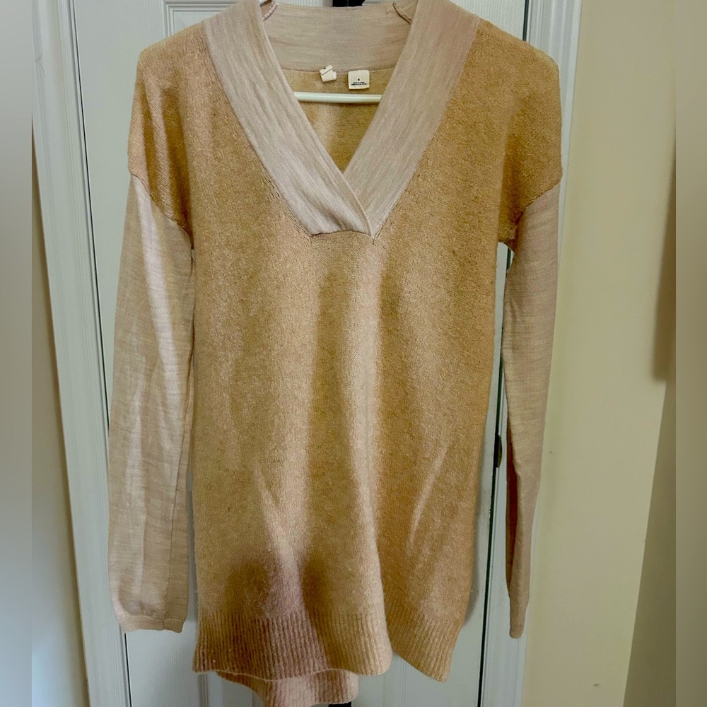 Anthropology moth  sweater beige